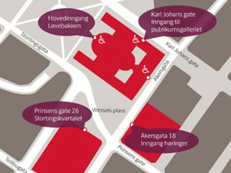 Stortingets eiendommer. Skjermdump: Stortinget