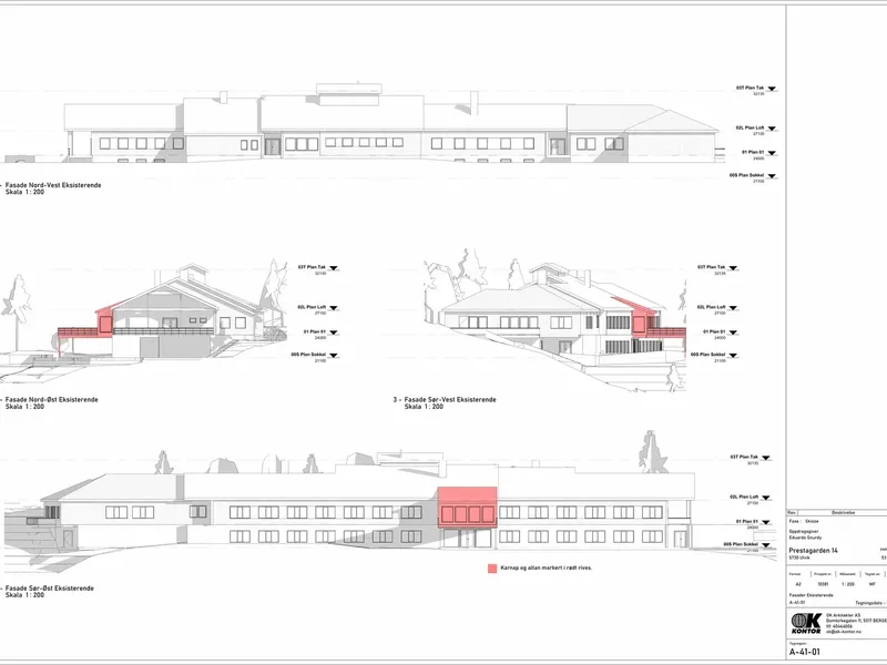 Fasade fra byggesøknad