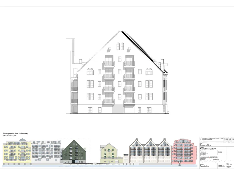 Fasade fra byggesøknad