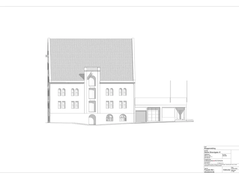 Fasade fra byggesøknad