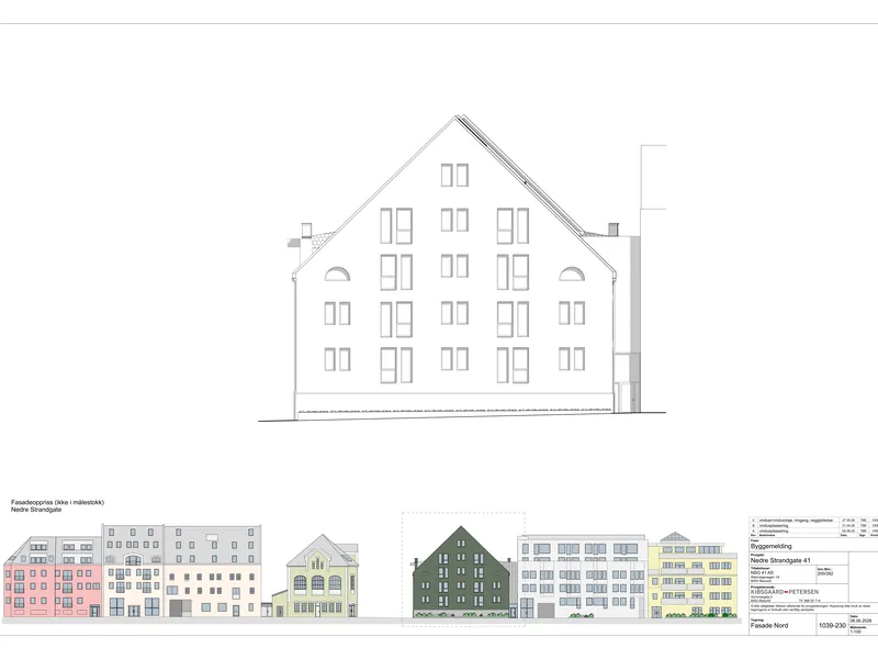 Fasade fra byggesøknad