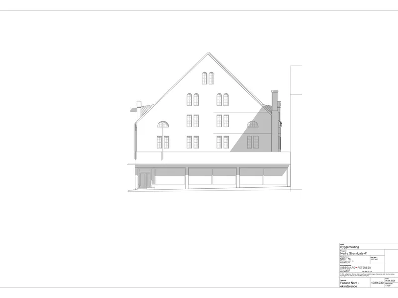 Fasade fra byggesøknad