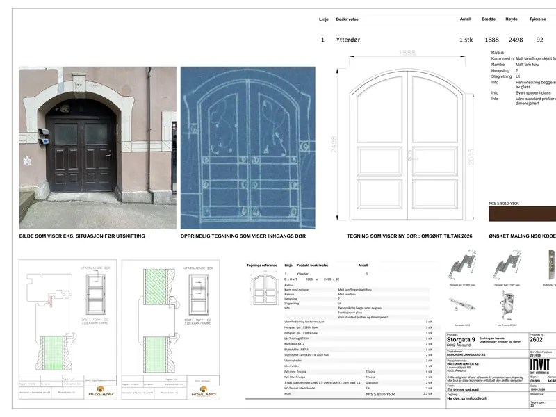 Fasade fra byggesøknad