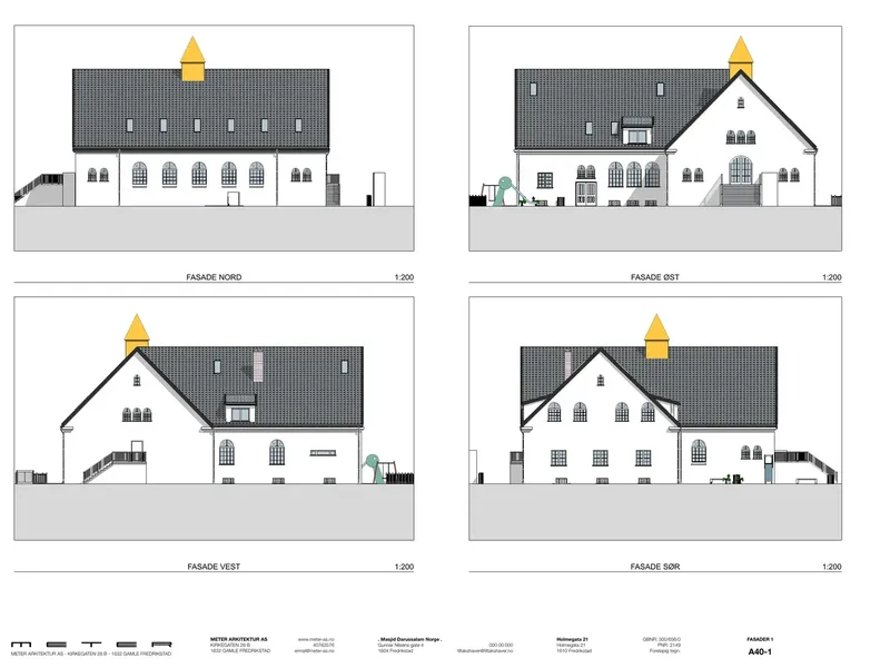 Fasade fra byggesøknad