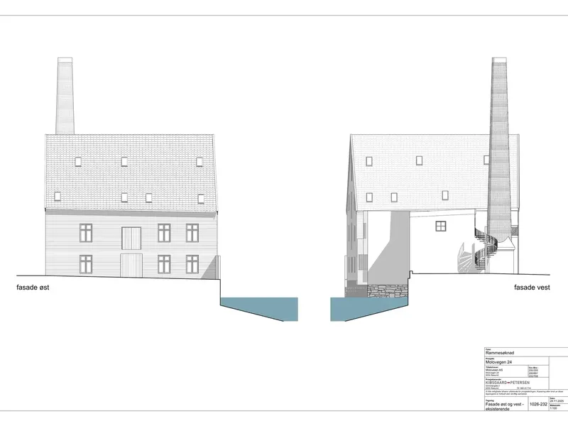 Fasade fra byggesøknad