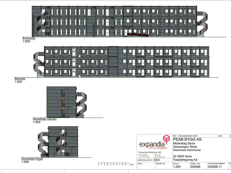 Fasade fra byggesøknad