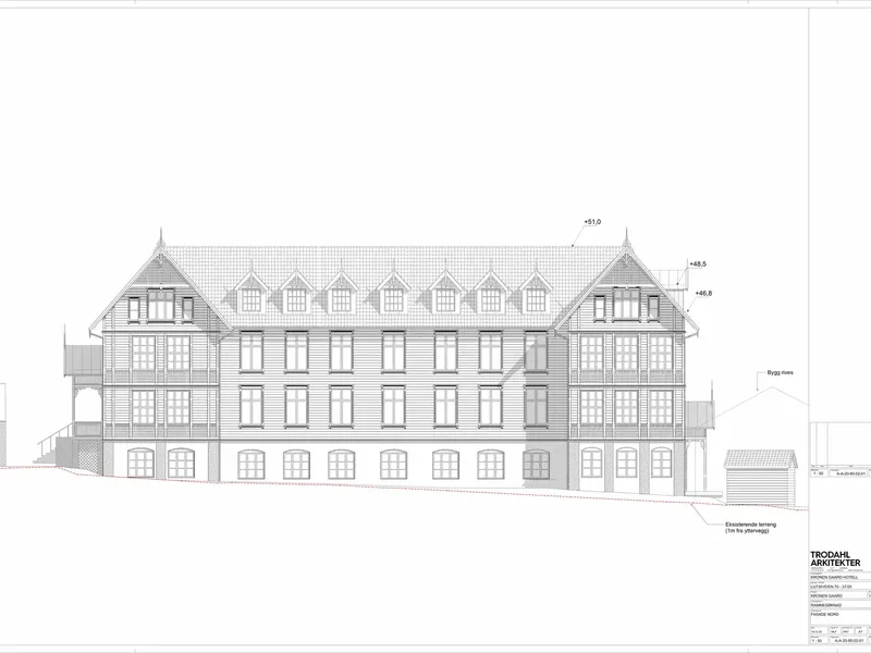 Fasade fra byggesøknad