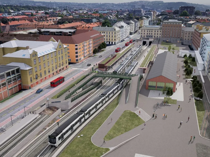 Majorstua stasjon blir ny. Nå er det valgt entreprenør for hovedarbeidene. Illustrasjon: Team Major.