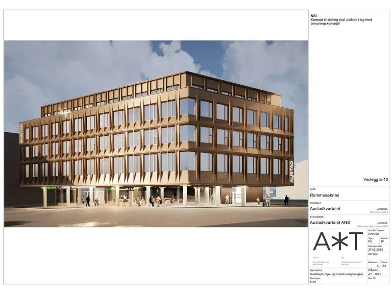 Fasade fra byggesøknad