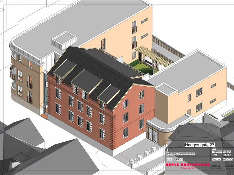 Perspektiv fra byggesøknad