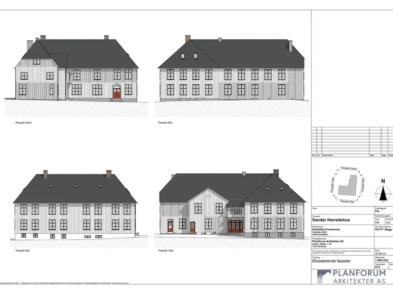 Fasade fra byggesøknad