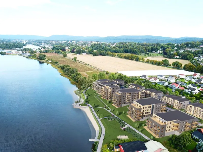 Leilighetene skal være innflyttingsklare i siste kvartal 2023. Illustrasjon: PV arkitekter