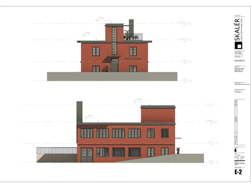 Fasade fra byggesøknad