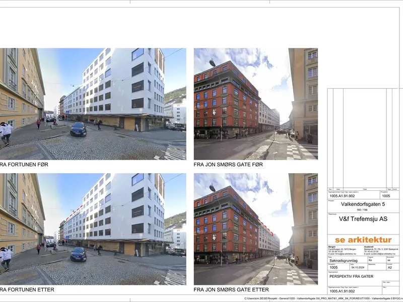 Fasade fra byggesøknad