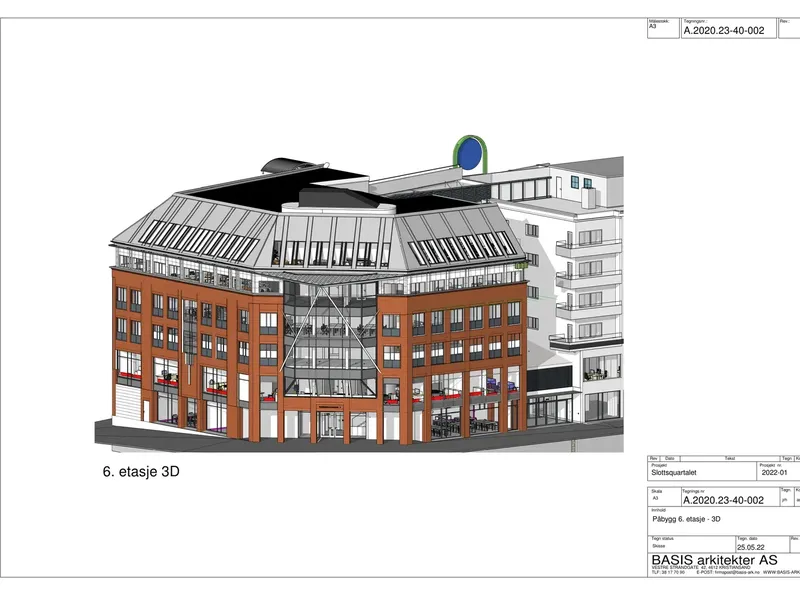 Fasade fra byggesøknad