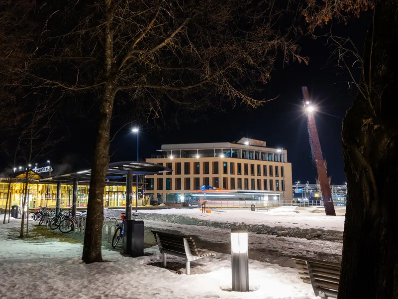 Bygget på kveldstid