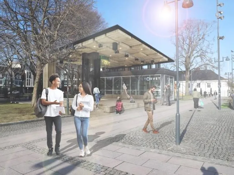 Illustrasjon av den nye paviljongen som kan komme.
