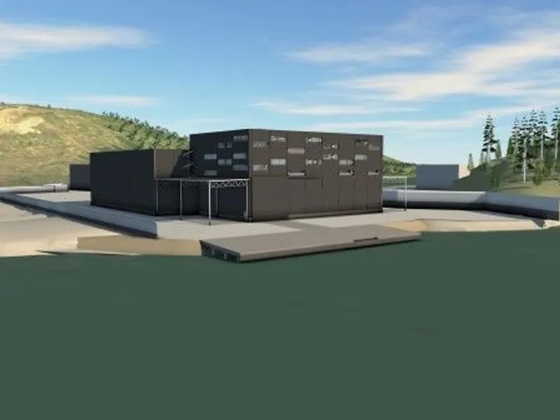 Peab har signert kontrakt med Statnett om oppføring av nytt lager og sjøkai på Skien havneterminal. Illustrasjon: Statnett