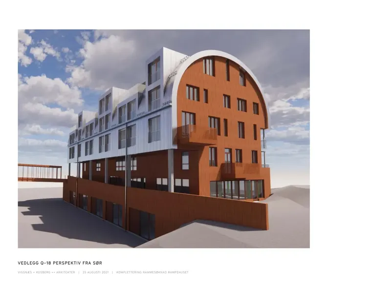 Perspektiv fra byggesøknad