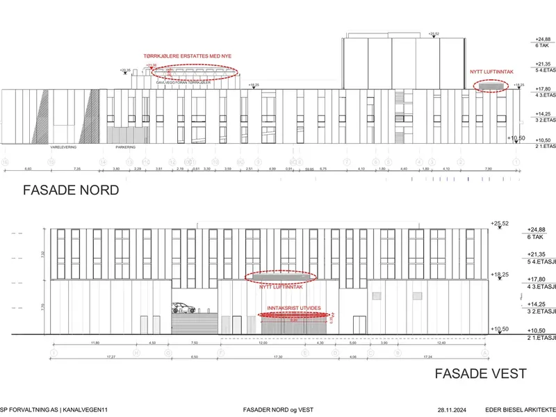 Fasade fra byggesøknad