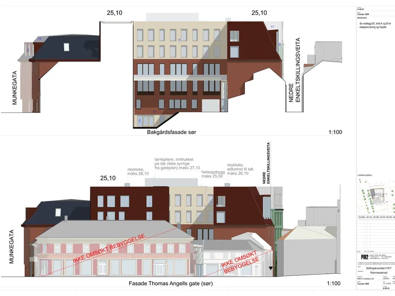 Fasade fra byggesøknad
