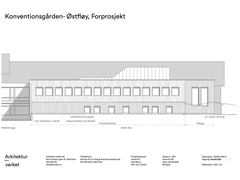 Fasade fra byggesøknad