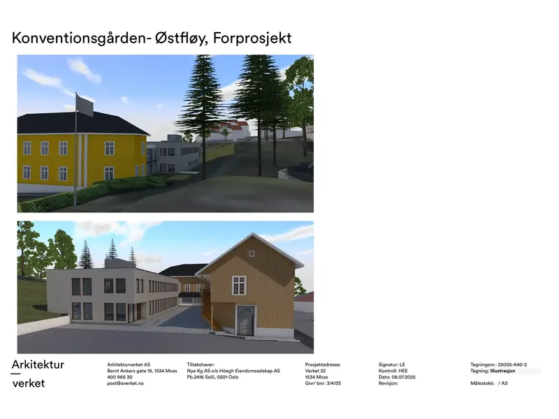Fasade fra byggesøknad