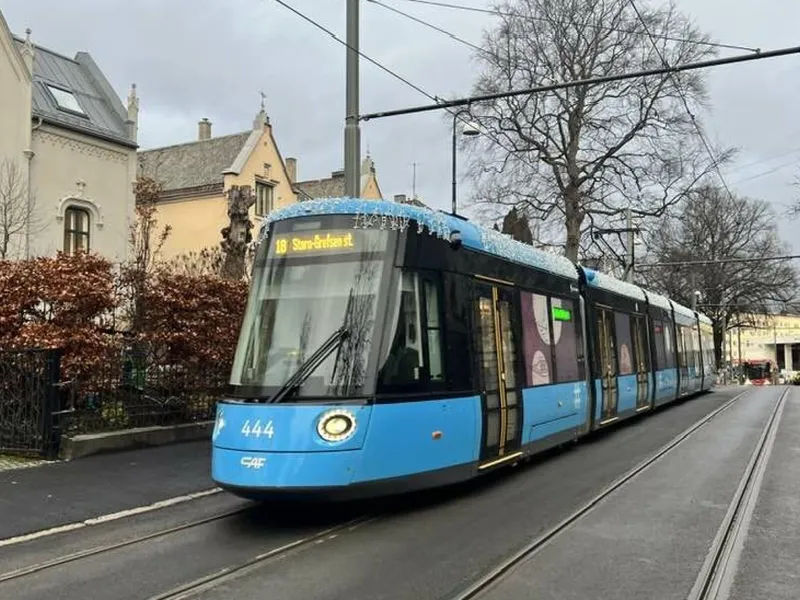 Et midlertidig trikkespor i Josefines gate ved Bislett i Oslo, er nå ferdig. Foto: Sporveien.