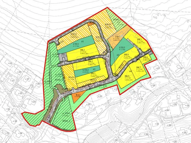 Plankart Reinholdthagaen