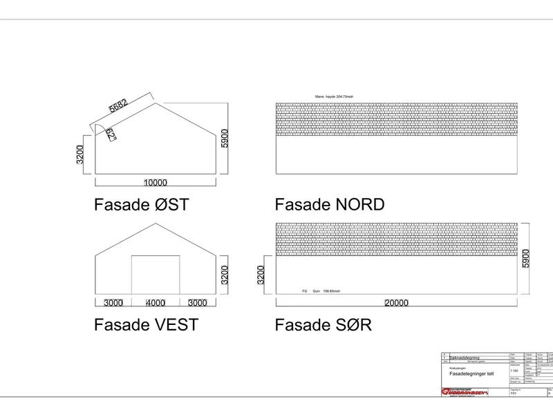 Fasade fra byggesøknad