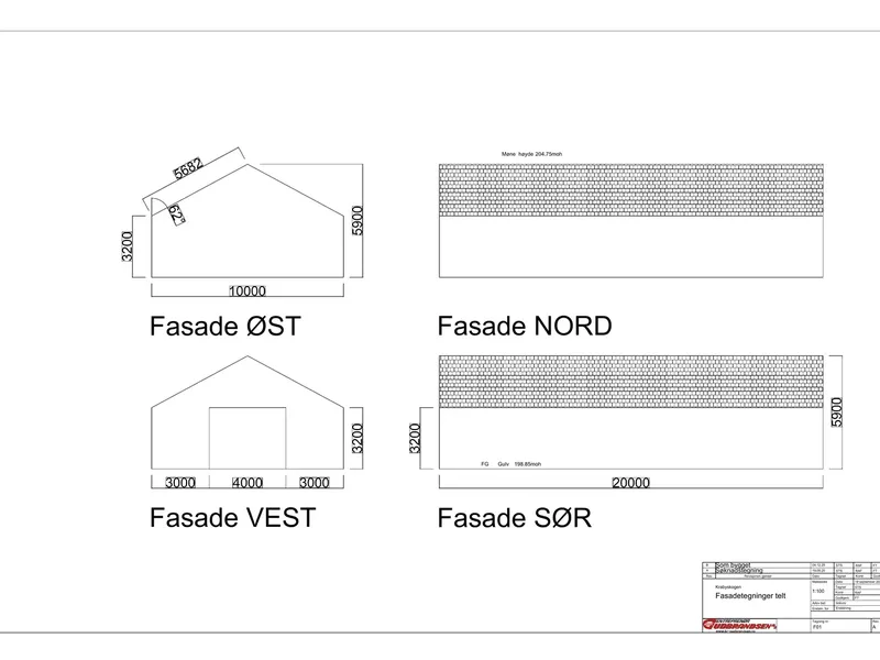 Fasade fra byggesøknad