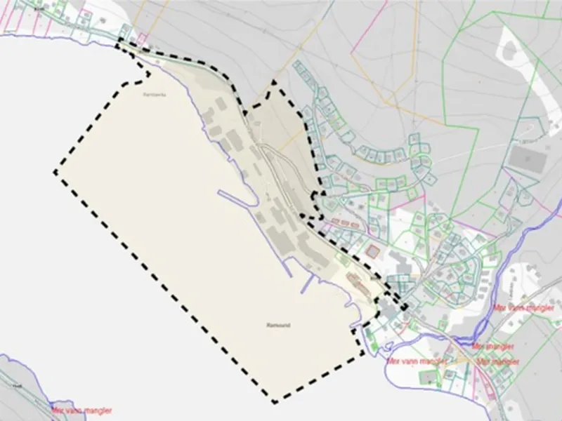 Planavgrensing over Ramsund orlogsstasjon ved varsling