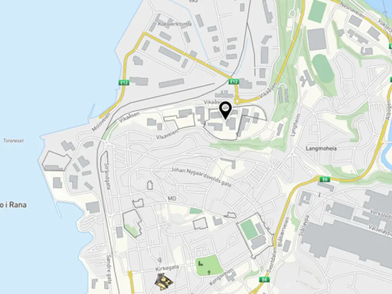 Bildet viser et oversiktsbilde av hvor i Vika planområdet er lokalisert.  - Klikk for stort bilde