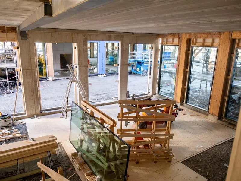 Byggeplass. Foto - Klikk for stort bilde