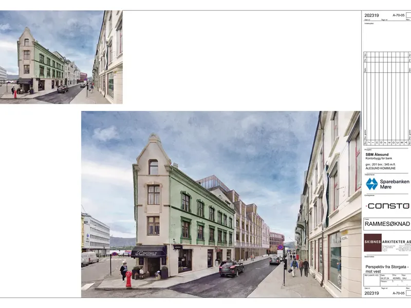 Perspektiv fra byggesøknad