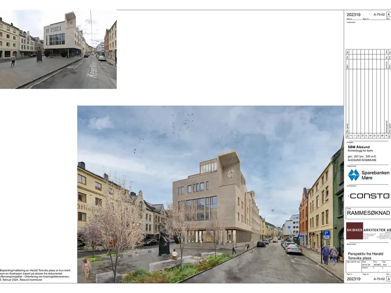 Perspektiv fra byggesøknad