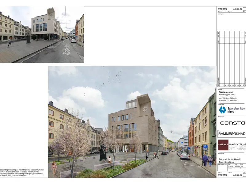 Perspektiv fra byggesøknad