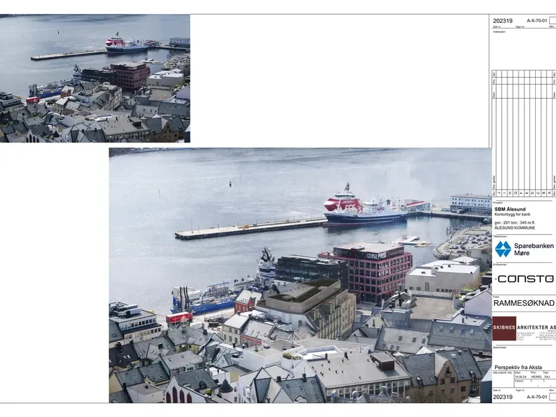 Perspektiv fra byggesøknad