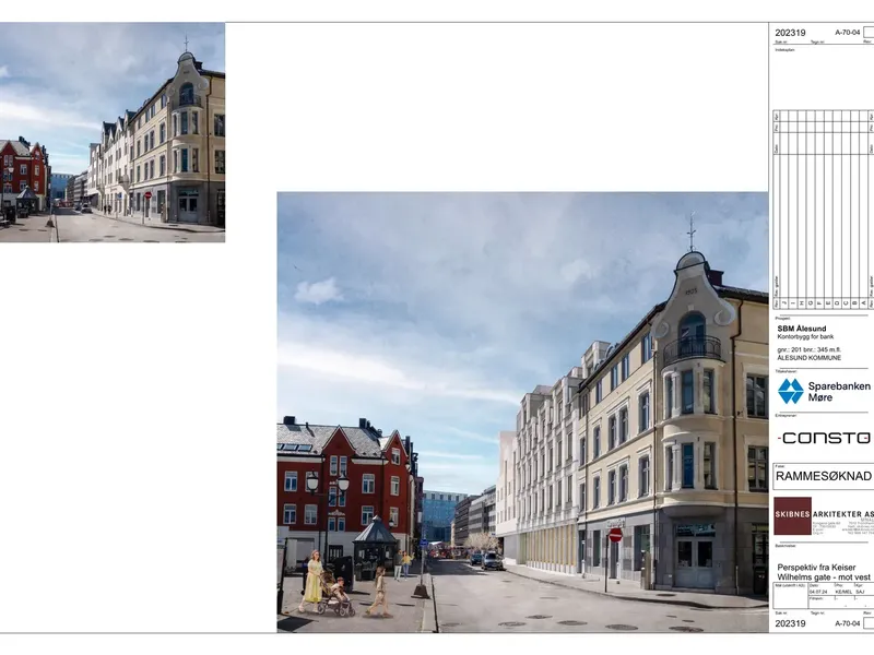 Perspektiv fra byggesøknad