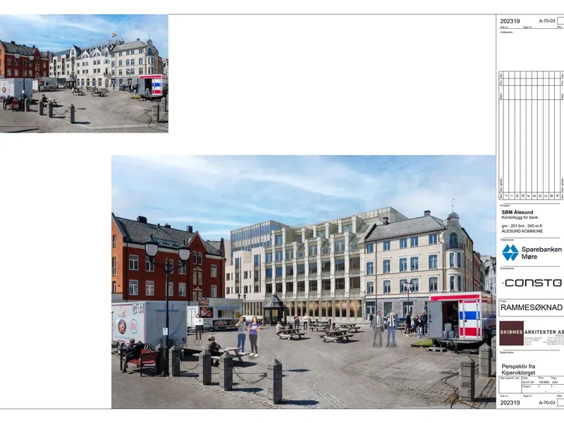 Perspektiv fra byggesøknad