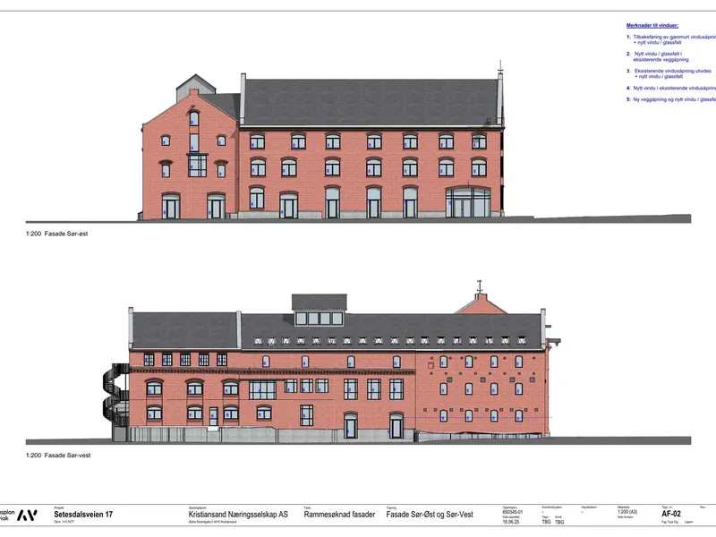 Fasade fra byggesøknad