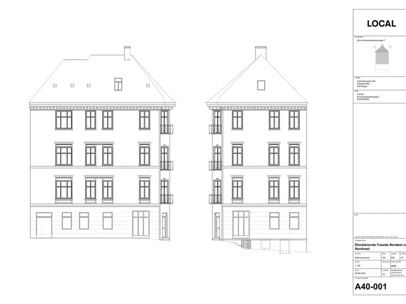 Fasade fra byggesøknad