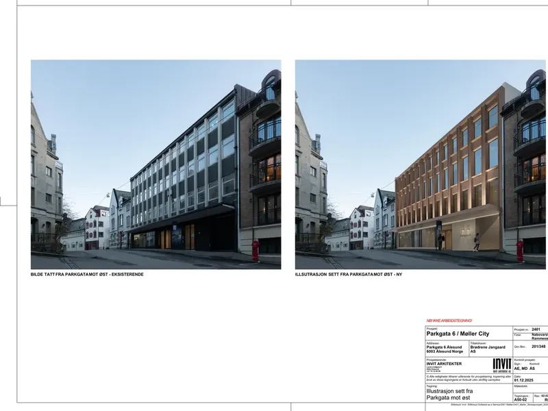 Fasade fra byggesøknad