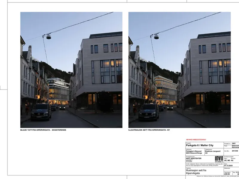 Fasade fra byggesøknad