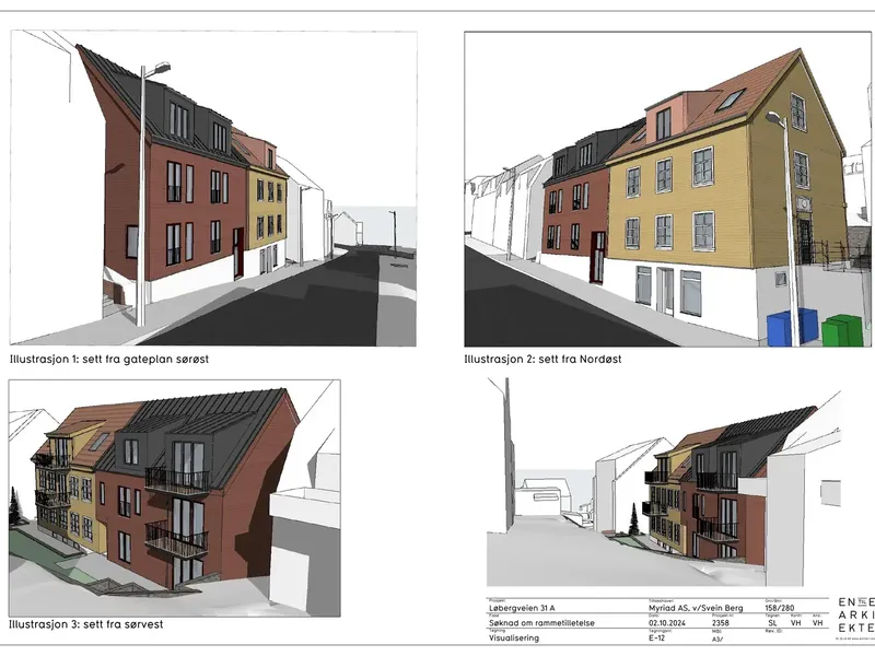 Fasade fra byggesøknad