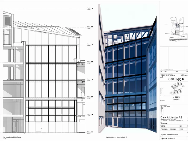 Fasade fra byggesøknad