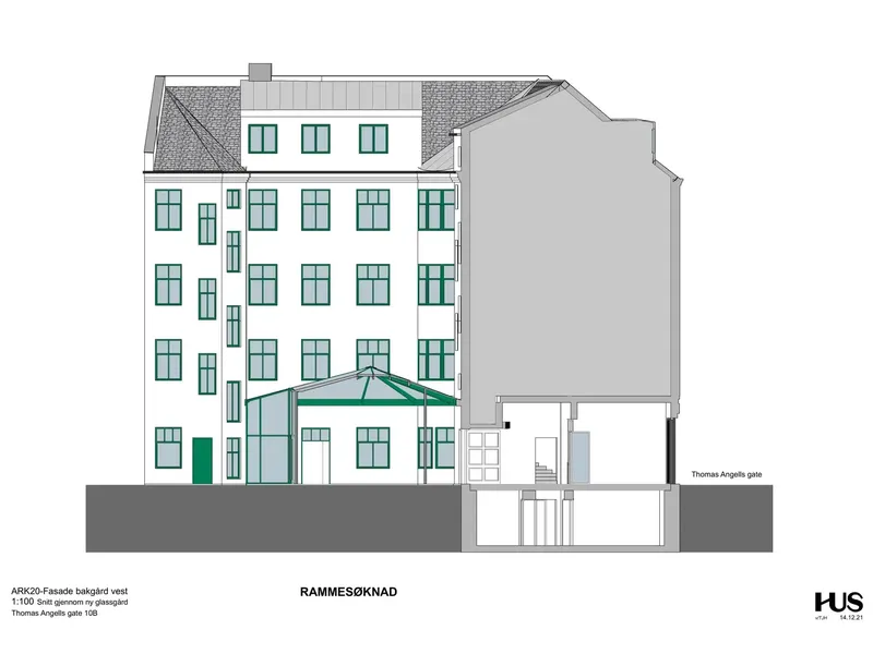 Fasade fra byggesøknad