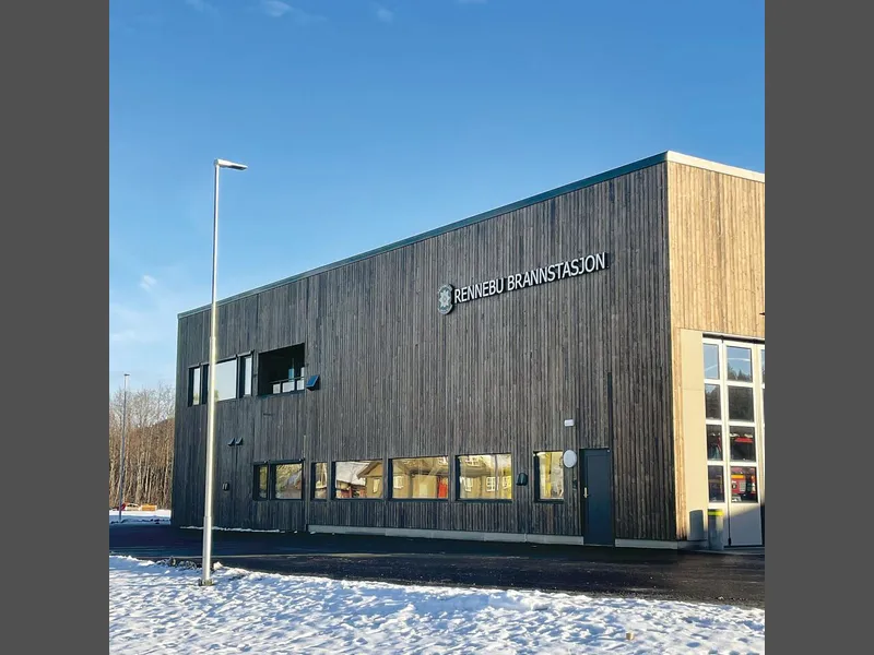 Rennebu brannstasjon. Foto: B&B Entreprenør