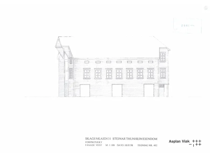 Fasade fra byggesøknad