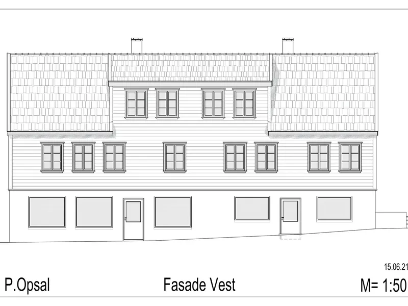 Fasade fra byggesøknad
